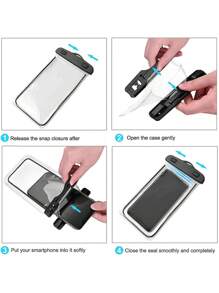 Custodia impermeabile universale per telefono, borsa impermeabile per telefono cellulare, sacchetto impermeabile per telefono, borsa impermeabile per telefono, compatibile con e adatta a tutti i modelli di telefoni cellulari, per nuoto, rafting, immersioni, fotografia subacquea, spiaggia, viaggi, vacanze, piscina, sport all'aperto.