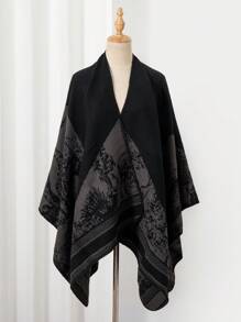 1 件流苏边前开斗篷