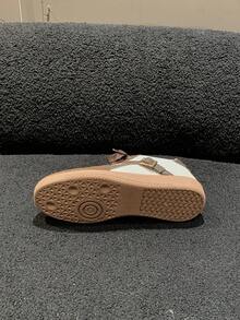 Women's Casual Sneakers, Retro Flat Buckle Design, Low-Top Lace-Up Trainers, Suitable For Daily Wear, All Seasons