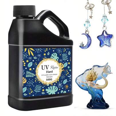 500g/1000g High Quality UV Resin - 17.63oz/35.27oz Crystal Clear UV Resin, Suitable For Jewelry Making, DIY Crafts - Fast Curing, High Gloss & Bubble-Free Perfect For Casting, Coating And Art Projects