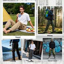Zando Baggy Cargo Pants Men Parachute Pants Loose Fit Hop Harem Joggers With Pockets Streetwear - 粉色 - 查看 11