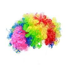 Accesorios de disfraz de payaso: peluca, zapatos, máscara, corbata, chaleco, abanico de pelo explosivo de colores para fiestas