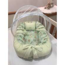 Nest With Mosquito Net For Boy And Girl, Assorted Prints - GREEN - View 2