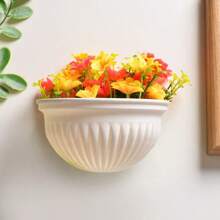 1pc Wall-Mounted Mini Planter Pot, Indoor/Outdoor Succulent, Cactus Plastic Floating Hanging Planter, Suitable For Living Room, Porch, Railing, Garden, Balcony, Terrace, Desktop