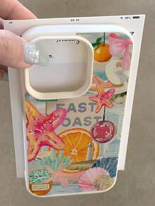 Ocean Elements Bowknot Coconut Pattern TPU Case Suitable For X/XS/XSMAX/11/11Pro/11Pro Max/12/12 Pro/12 Pro Max/13/13 Pro/13 Pro Max/14/14 Pro/14 Pro Max/15/15 Pro Max/15 Pro/16/16 Pro/16 Pro Max,Offering Durable Drop Protection With A Simple Yet Attractive - 彩色 - 查看 2