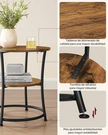 VASAGLE Tables - Brown - View 4