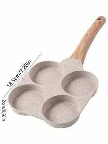 1 pieza Sartén para tortillas con 4 huecos para el hogar, sartén para hamburguesas y huevos, antiadherente, 3 en 1, dividida en 3 secciones, para cocina de gas y vitrocerámica, perfecta para desayuno, huevos, tocino