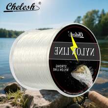 Chelesh 1093yds, 546yds Nylon Monofilament Line, High Strength, Abrasion Resistant, Transparent, Gray, Burgundy 3 Colors Available, 6LB-38LB Strength Options, Smooth Fishing Line, Handmade DIY Beading Thread