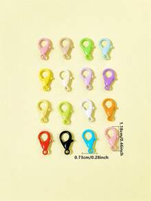 10pcs/50pcs/100pcs Enameled Colorful Zinc Alloy Lobster Clasp, DIY Necklace Bracelet Bag Charm Connector Accessories - Lobster Clasp - View 3