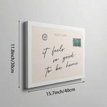Tranh treo tường bằng vải canvas theo phong cách bưu thiếp cổ điển "Nhà là nơi ấm áp nhất", sử dụng kỹ thuật in ấn thẩm mỹ, phù hợp để trang trí phòng ngủ, phòng khách hoặc ký túc xá sinh viên, cũng là một món quà tuyệt vời dành cho phái nữ. Có thể chọn có khung hoặc không khung. - Nhiều màu - Xem 10