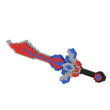 1000pcs Sword And Blade Building Block Set - Perfect Gift For Boys And Girls, Desktop Decor For Office And Home, DIY Handmade Creative Interlocking Assembly Toy, Suitable For Holidays, Birthday, Thanksgiving, Valentine's Day, Halloween, Christmas - For Ages 14+ | Mixed Colors, Durable ABS Material - Multicolor - View 10