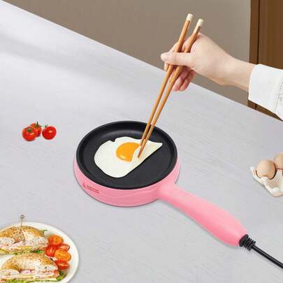 6Inch Electric Cuisine Skillet, Non-Stick Electric Skillet, Pink Mini Frying Pan