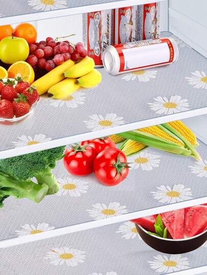 4 Washable Refrigerator Dividers - Waterproof And Oil-Repellent Refrigerator Mats For Freezers, Glass Shelves, Cabinets And Drawers - Essential Kitchen Storage Accessories