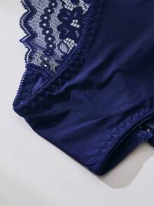 DORSU 4 件套女士高腰蕾丝内裤，宽腰带，舒适透气无缝设计，性感蕾丝 - 彩色 - 查看 11