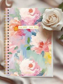 BUBU 2026-2027 学年周计划和月计划，2026 年 1 月 - 2027 年 12 月，5.7 英寸 X 8.1 英寸，软封面，线圈装订，学校和办公用品返校用品 - 粉色 - 查看 2