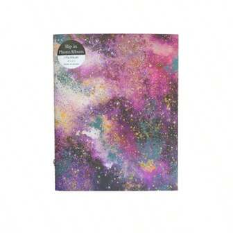 Purple & Gold Marble Print Slip In Photo Album 15 X 10cm