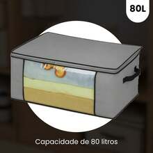 KONTUZ 5 Large Foldable Clothing Blanket Storage Organizer Boxes Kit - Xám - Xem 4