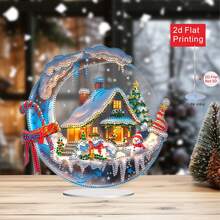 Kit de peinture de diamant 5D asymétrique - Bonhomme de neige de Noël DIY, art de diamant acrylique convenant aux débutants adultes et aux amateurs d'artisanat. Meilleure décoration de bureau pour le salon, la chambre, le bureau et autres espaces intérieurs