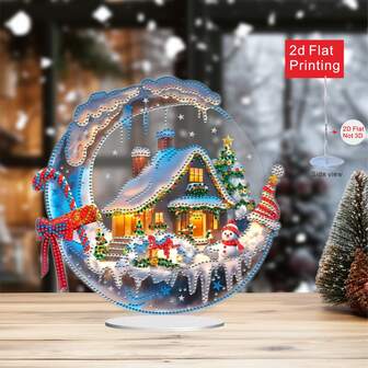 5D Asymmetrical Diamond Painting Kit - Christmas Snowman DIY, Acrylic Diamond Art Suitable For Adult Beginners And Craft Lovers, Best Desktop Decor For Living Room, Bedroom, Study And Other Indoor Spaces