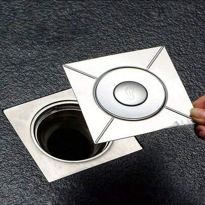 通用浴室地漏，圆形设计，防堵塞，快速排水，适用于翻新和新安装。