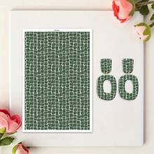 1 coală de hârtie de transfer pentru lut polimeric, imitație de marmură retro abstract flori lut transfer hârtie pentru cercei din lut polimeric, vintage flori margarete transfer hârtie lut bijuterii pictură în ulei bijuterii - Multicolor - Vizualizare 30