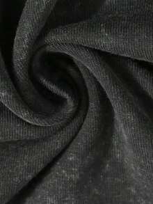 1 PcsShort Sleeve T-Shirt Vintage Wash Tee Black Teeth Graphic Print Casual Daily Wear - 咖啡棕 - 查看 9