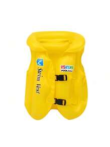 1 件充气 ABC 游泳背心，3 种颜色黄橙蓝浮力辅助游泳夹克便携式充气背心适用于游泳浮潜皮划艇桨划船和其他低冲击水上运动充气浮潜背心浮潜夹克