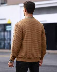 Mens Casual Lightweight CoatChristmas MQ4K - 深卡其色 - 查看 4