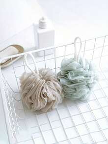 4 pezzi Spugne esfolianti in pizzo, spugne per spa di casa super esfolianti, spugne a rete per doccia, spugne da bagno per viso e corpo, ricche di schiuma e bolle, palle da bagno, spugne a rete per lavare il corpo, accessori da bagno