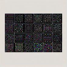 24 Sheets 3D Glow In The Dark Neon Nail Stickers Glittery Glossy Self-Adhesive Nail Art Stickers Butterfly Love Heart Flower Nail Art Decoration For Women Girl DIY Nail Art Deco - 彩色 - 查看 11