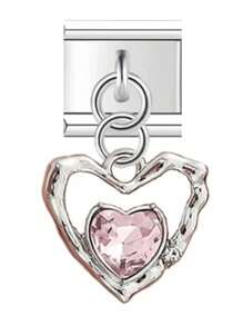 Creative And Exquisite Fashion Pink Alloy Candy Heart Italian Charm Bracelet Modular 9mm Link Accessories Wholesale - A - View 14