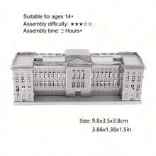 Quebra-cabeça Metálico 3D, Modelo de Montagem DIY, Quebra-cabeça de Fivela de Aço Inoxidável, Modelo de Arquitetura, Sem Necessidade de Cola, Presente de Aniversário, Decoração, Marco