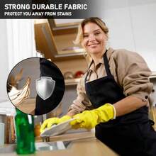 Cotton Linen Aprons With Pockets For Baking Funny Printed Aprons For BBQ Parties 12 Pack Bib Apron Unisex Restaurant Kitchen Aprons For Women With 2 Pockets Chef Aprons For Cooking Men BBQ Painting Drawing Craft Plain Adults Bulk Black Insulated Aprons For Hot Food Handling - as pic - View 3