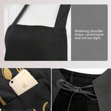 Cotton Linen Aprons With Pockets For Baking Funny Printed Aprons For BBQ Parties Kitchen Apron With Hand WipeWaterdrop Resistant With 2 Pockets Cooking Bib Aprons For Women Men Chef Insulated Aprons For Hot Food Handling - 1 - 查看 4