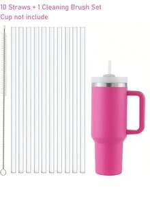 1 Piece, Compatible With Stanley Cup 40 Oz Stainless Steel Tumbler With Handle And Straw, 40oz Large Capacity Double Wall Vacuum Insulation Thermal Hot And Cold Beverages Flask Water Bottle For Home, Office And Outdoor Activities Camping,Ideal For Christmas(The Cleaning Brush And Straw Can Be Purchased Separately)