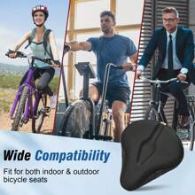 2 件自行车座垫 - 凝胶软垫自行车座套,男女通用,舒适,超柔软健身自行车座椅,室内外适用,户外骑行运动自行车鞍座套,山地自行车座垫,万圣节、圣诞节、秋季、冬季,完美的生日礼物,送给朋友和爱人的持久礼物,装饰品,圣诞节/情人节礼物,1 件 - 彩色 - 查看 3