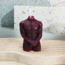 1pc Human Body Model DIY Scented Candle Decor, Suitable For Home Decoration, Restaurant, Birthday, Party, Bathroom Fragrance Ornament - Black - View 7