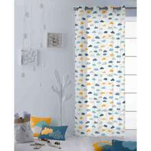 Naturals COOL KIDS - Cortina con Ojales - ✅ Entrega 2-5 días ✅ - 140x260 cm - 100% Algodón Extrasuave - 8 ollaos metálicos - Fabricado en España - Nubes - Ver 1