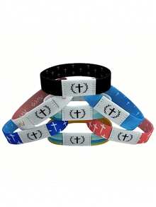 1pc Bible Verse Bracelet, NFC Enabled Christian Daily Prayer Text Bracelet, Unisex, Suitable As Holiday Gift For Halloween, Christmas, New Year