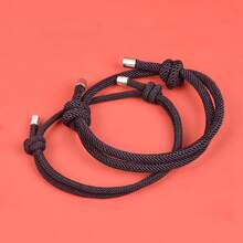 2 件裝時尚情侶手鍊創意男女簡約手鍊,適合日常配戴 - 卡其色 - 查看 16