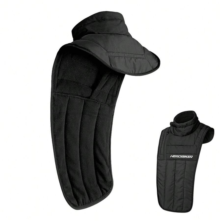 1 szt. Czarny, śnieżny, motocyklowy, ciepły kołnierz chroniący przed zimnem, chroniący szyję i klatkę piersiową, wiatroszczelny kołnierz, chroniący szyję do uprawiania sportów na świeżym powietrzu, narciarstwa, sprzętu motocyklowego