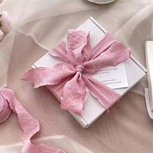 10 码/卷 0.98 英寸荷叶边蕾丝褶皱丝带，花束蛋糕包装丝带，DIY 手工材料，婚礼生日派对礼物装饰丝带 - 彩色 - 查看 5