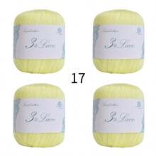 4 Pezzi/Confezione 50g N.3 Filo di Pizzo Multicolore, Lucido, Utilizzabile per Maglioni Lavorati a Mano, Sciarpe e Altri Articoli Decorativi