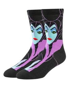 Disney 3双装迪士尼官方反派角色礼品袜，卡通动画男女通用袜，新奇有趣的迪士尼袜子 - 彩色 - 查看 3