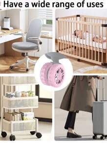 8 件行李箱轮子橡胶保护套、静音行李箱滚轮保护套、可更换硅胶通用轮盖、防震随身行李箱轮子保护套、旅行配件、耐用硅胶行李箱轮子保护套 - 防滑、降噪、减震行李箱轮子套 - 旅行配件，可保护轮子并减少磨损 - 彩色 - 查看 10