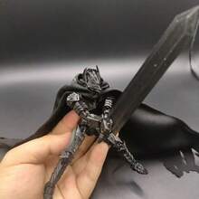 25厘米高动漫可动人偶、狂战士个性雕像人偶、Guts模型人偶、战损血腥版人偶雕像人偶、酷炫黑骑士玩具人偶、黑衣剑士雕像模型、动漫周边人偶、可动模型人偶、人偶装饰、收藏模型 - 彩色 - 查看 12