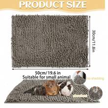 1pc Guinea Pig Cage Liner Washable, Fleece Bedding Cage Liners, Absorbent Rabbit Mats ,Fleece Guinea Pig Bedding Pee Pads,Reusable Guinea Pig Chenille Bed Training Pad ,Small Animal Sleeping Bedding Mat For Bunny Liners For Chinchilla Cage Rabbit Hamster Cat For Christmas And Halloween New Year Gift Decor Gift - Multicolor - View 12