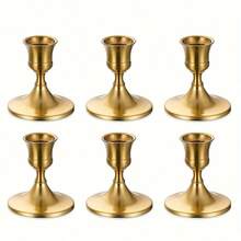 1/2/4/6/12/30 件黄铜/黑色金属烛台,烛台适用于餐桌中心装饰、婚礼、派对、生日、家居装饰 - 彩色 - 查看 15