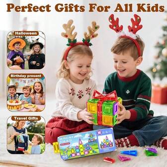 25-40 Pieces Of Mini Magnetic Building Blocks With Iron Boxes, Small And Portable Children's Stacked Building 3D Interactive Toys, Parent-Child Creation