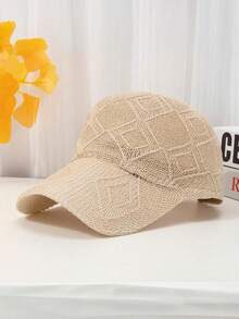 Czapka baseballowa Summer Hollow Truck Driver, akcesorium do kapelusza, 1 szt. Nowa haftowana czapka baseballowa, uniwersalna dla kobiet, codzienna, ochrona przed słońcem, regulowany rozmiar dla dorosłych i dzieci 10+, odpowiednia na zewnątrz, na kemping, wędkowanie, podróże, jazdę na rowerze - Kolor khaki - Zobacz 15